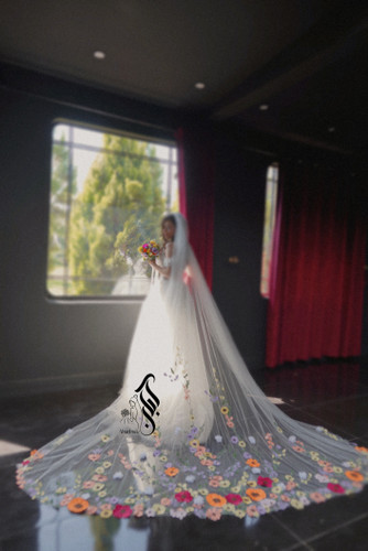تور سر گلدار عروس🌸👰♂️
